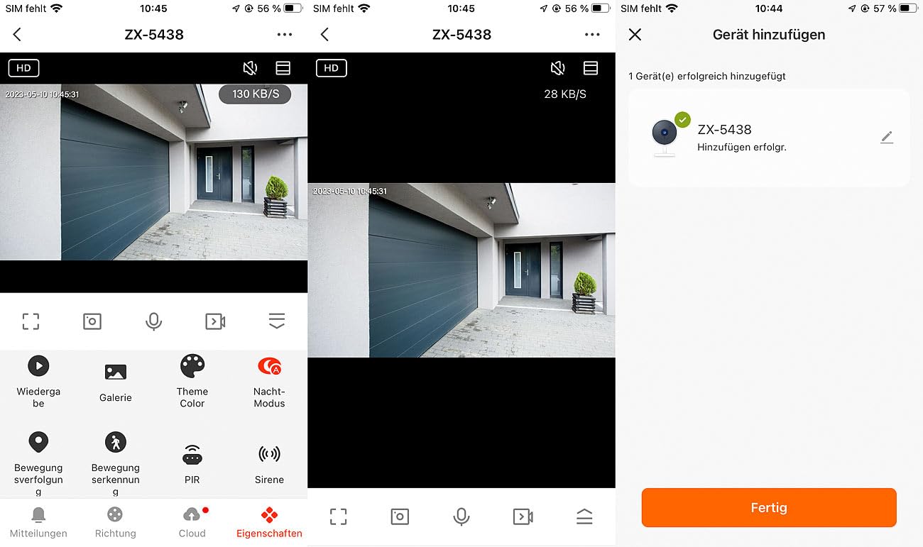 VisorTech Außenleuchte mit Kamera: LED-Außenwandleuchte & WLAN-2K-Kamera, PIR, Nachtsicht, App, schwarz (Outdoor Cam, Outdoor-Überwachungskamera WLAN, Funk Bewegungsmelder)