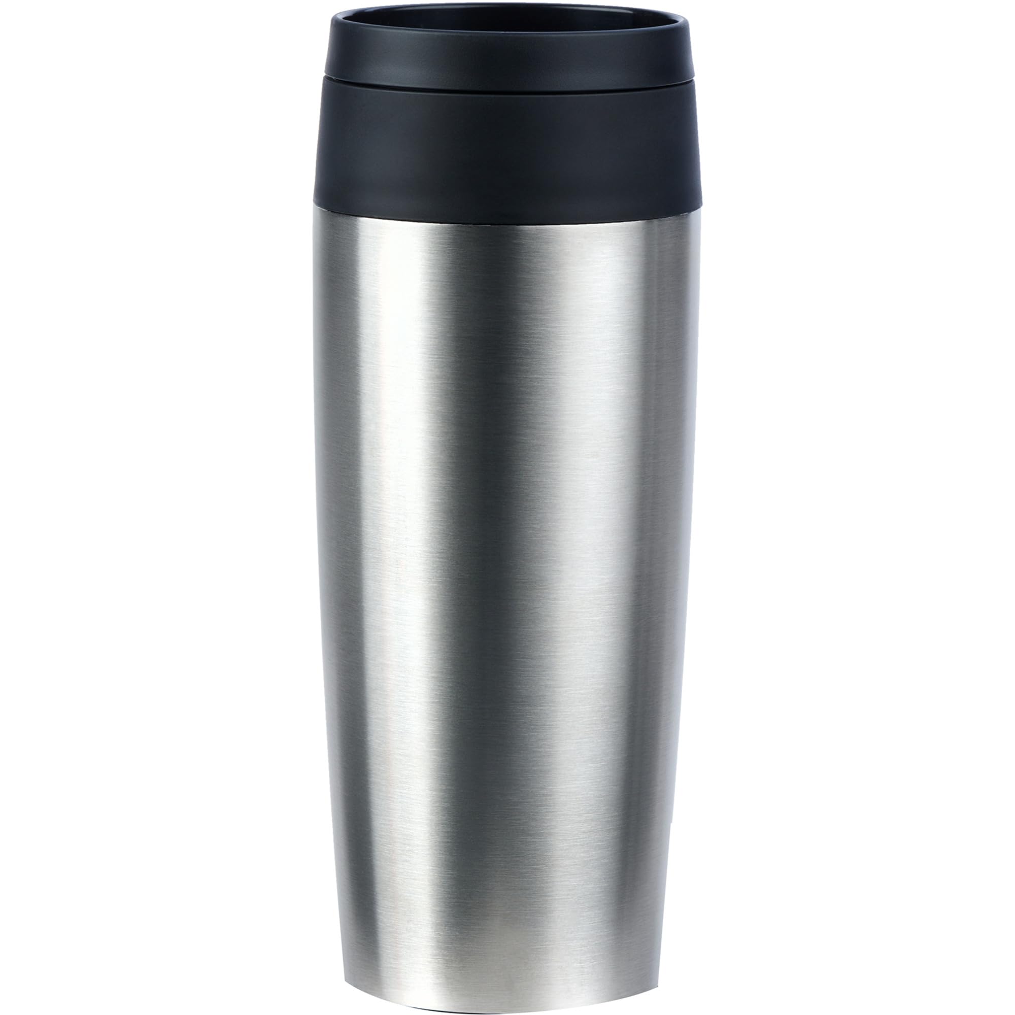 Emsa N20201 Travel Mug Classic Gobelet isotherme 0,36 l | Bouchon à vis confortable | Acier inoxydable | 4 h chaud et froid 8 h | 100% étanche | Passe au lave-vaisselle | Ouverture à 360° | Acier