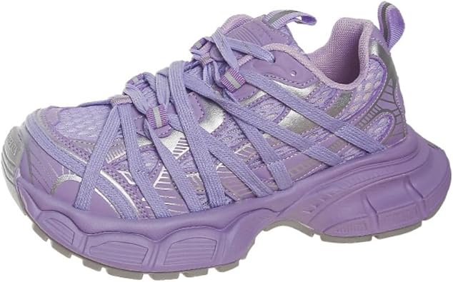 Chunky Sneakers for Women Y2K Neon Bright Colors Mesh Thick Sole Lace Up Breathable Comfort Shoes for Streetwear Daily