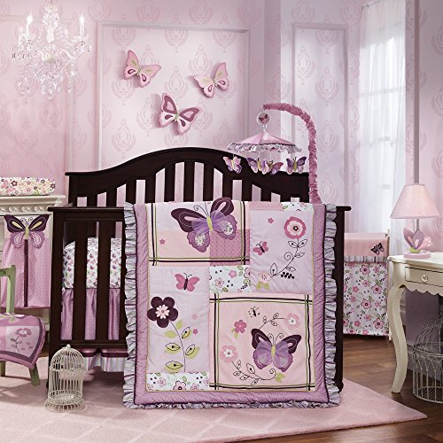 Lambs & Ivy Butterfly Bloom 6 Piece Bedding Set