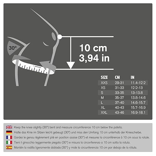 Miniatura 5 de Rehband Rodillera de neopreno de 0.118 pulgadas, rodillera ligera para resistencia y deportes de pelota, rodilleras de compresión unisex, soporte de