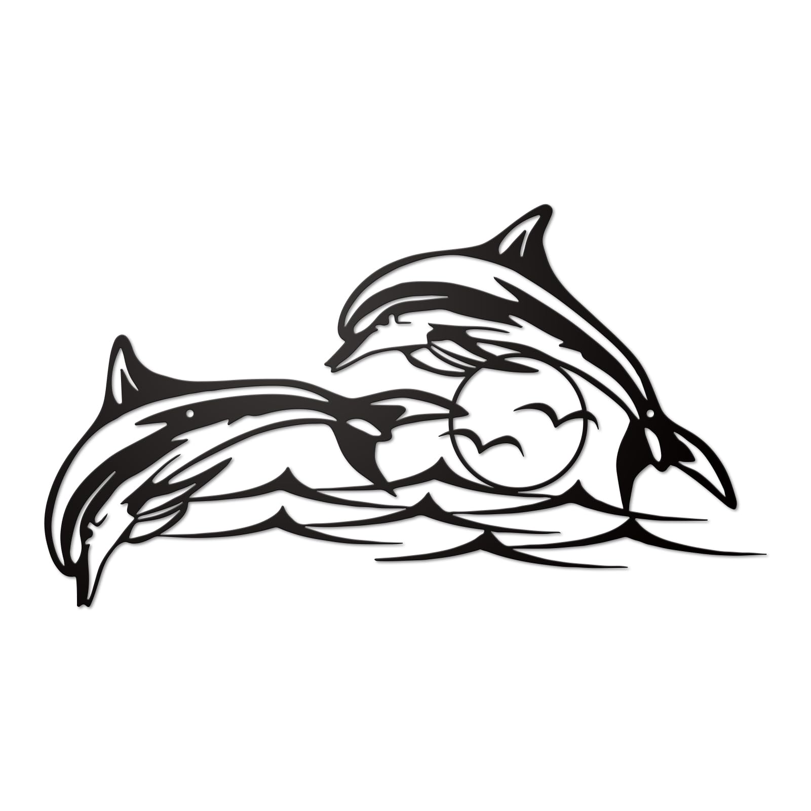 Shark Metal Wall Decor – Nautical Wall Sculpture for Bathroom and Home