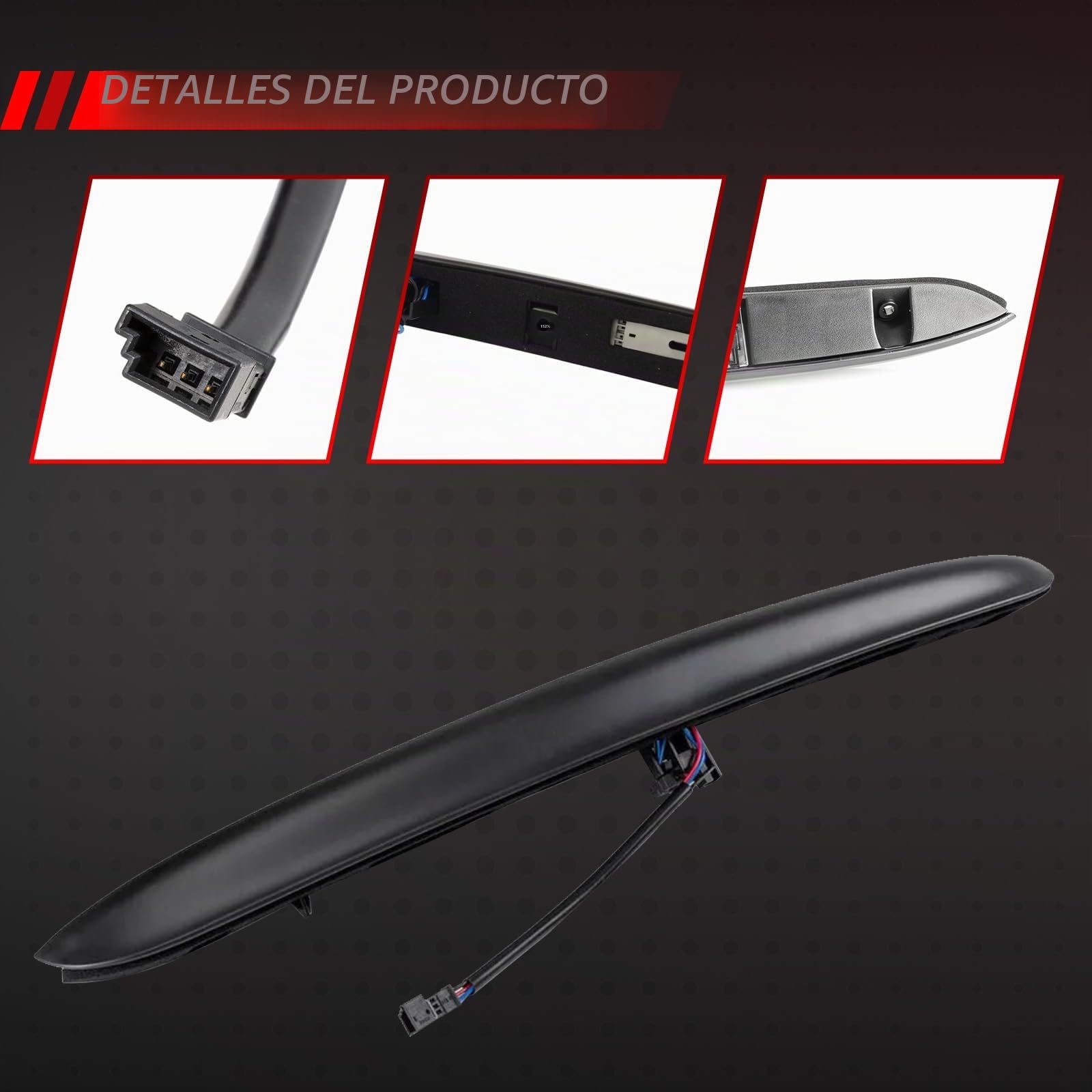 Barra de agarre con botón, portón trasero negro reemplazo para 3 Series E46 1998-2005 Accesorios de coche Parte # 51137171699 51137170966