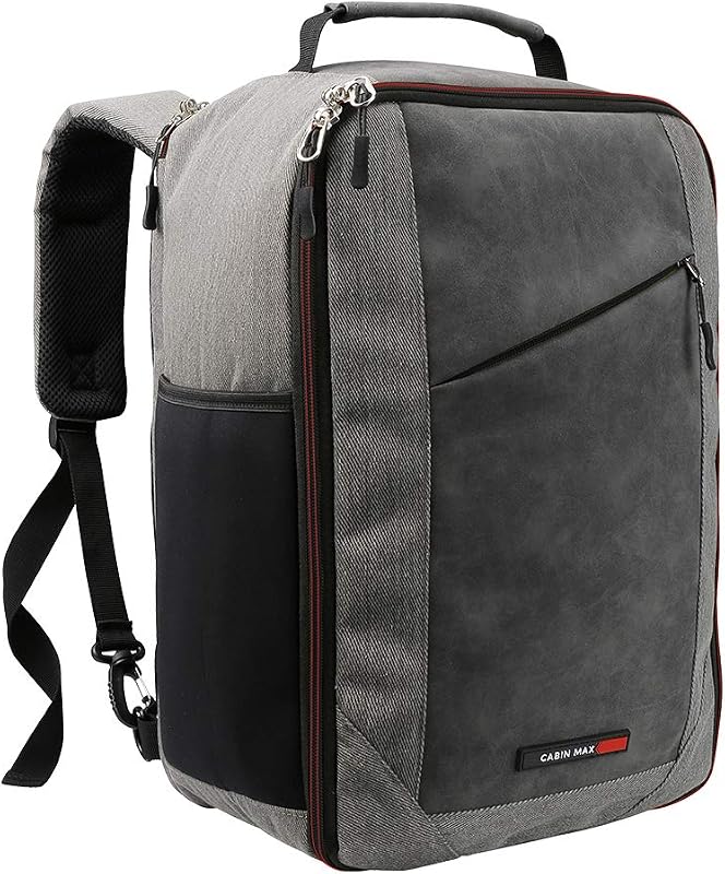 Cabin Max Kézipoggyász Hátizsák 40x20x25 cm Ryanair Wizz Air EasyJet Utazási Táska Manhattan 20L Fekete