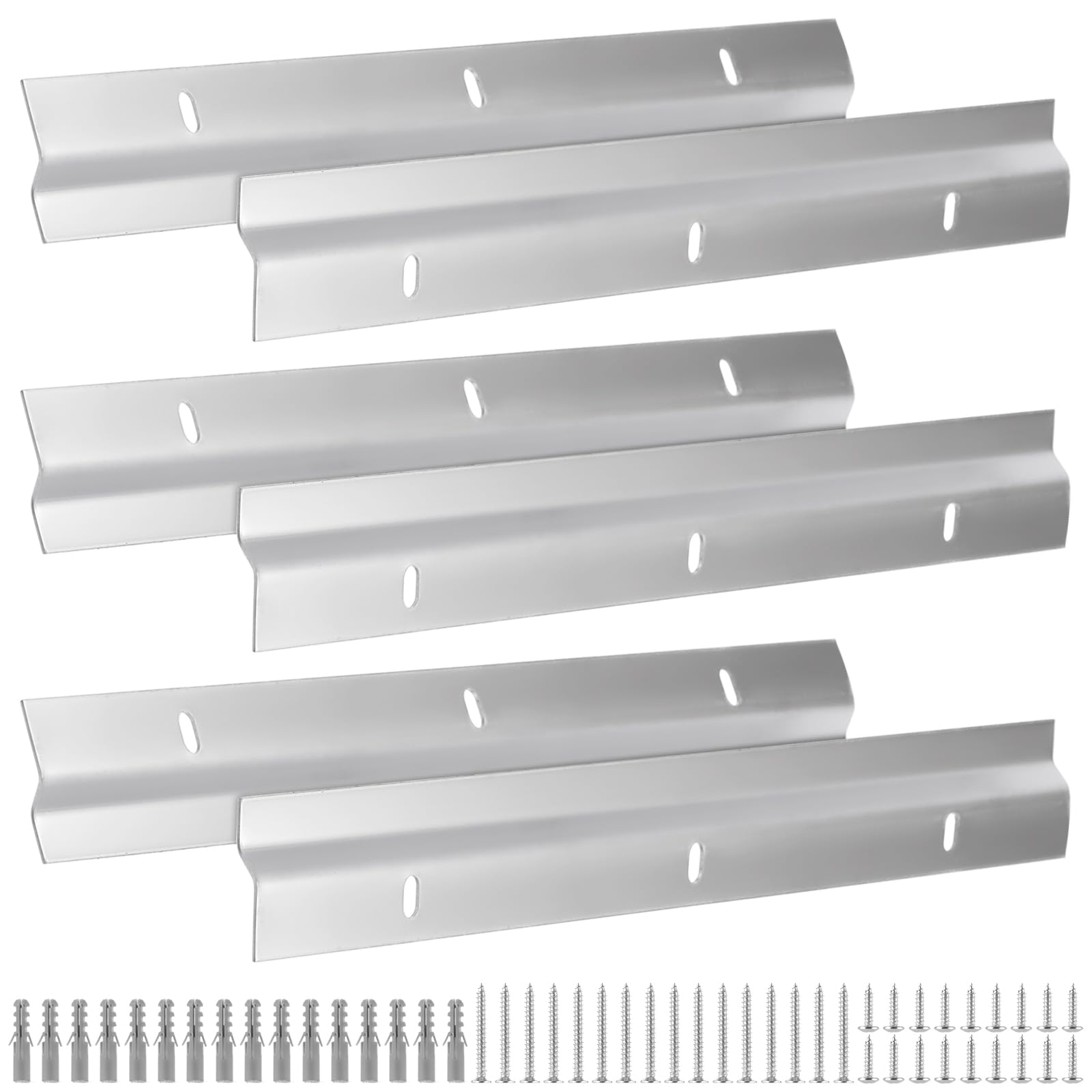 YAYODS 6 abrazaderas en Z para colgar - 30 cm French Cleat Riel de suspensión con tornillos - Soportes de pared entrelazados para fotos, espejos, obras de arte, pinturas