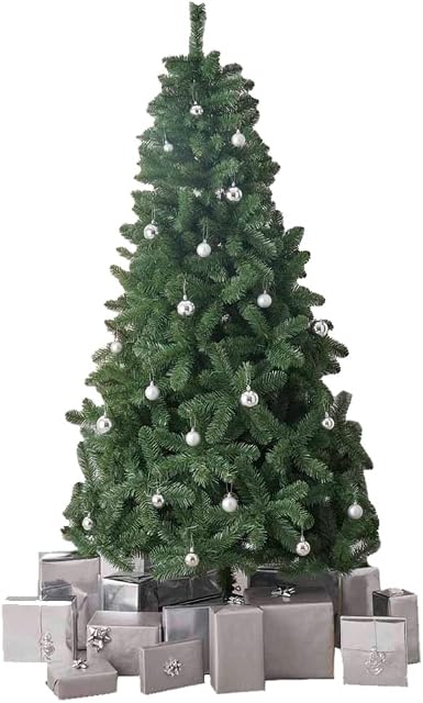 wilko 7ft Scandinavian Fir Faux Christmas Tree with Hinged Branches and a Safe and Firm Base, Easy to Assemble, 213 x 122cm