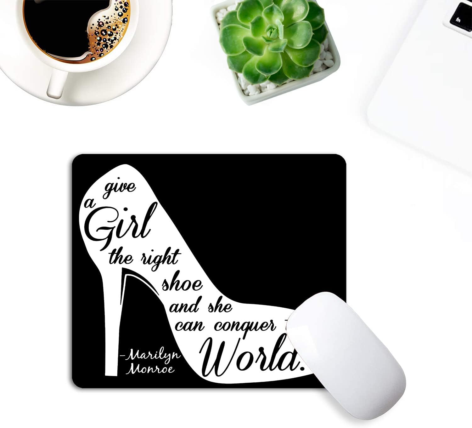 Mousepad, High-Heeled Shoes Fashion Oblong Mouse Pad Mat with Rubber Gift Idea Non Slip Gaming MousePads image 2