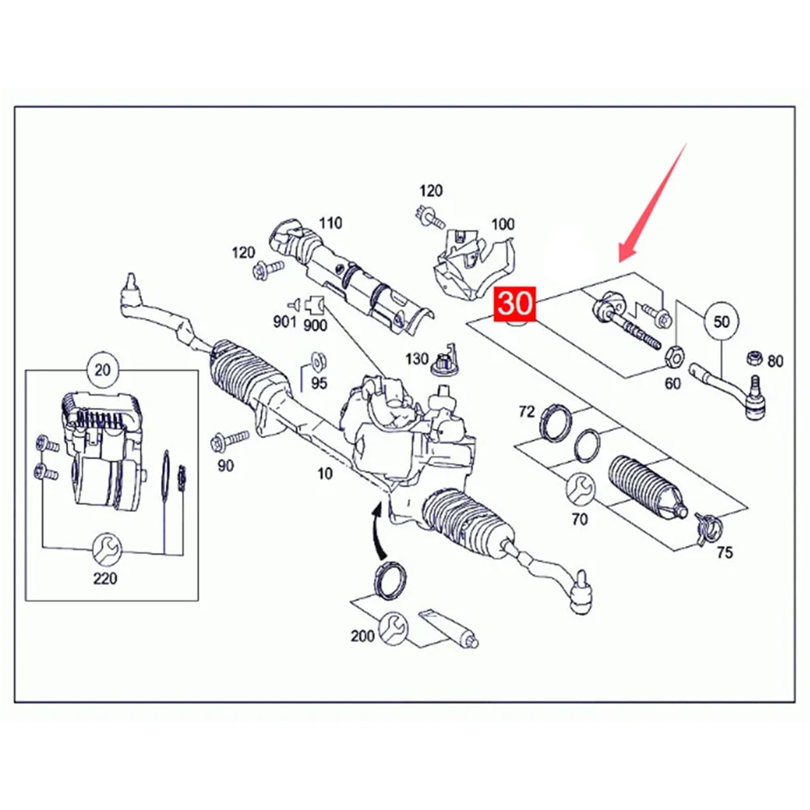 Sworzeń kulowy samochodu 2PCS wewnętrzna końcówka drążka kierowniczego pasuje do Mercedes-Benz klasy AB W169 W245 2008-2011 1693300403 1693300703