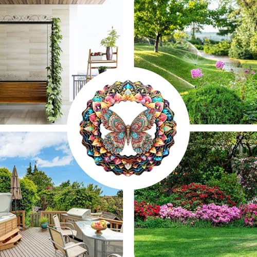 Spinner à vent extérieur suspendu pour décoration de jardin et terrasse