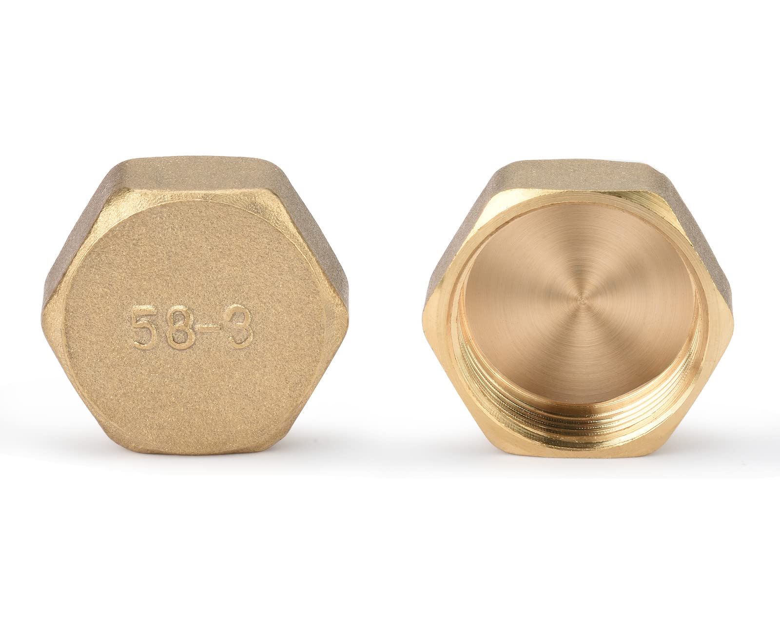 Tappi In Ottone 3/4 Pollice Filettatura Interna - 2 Pezzi, Per Tubi, Impianti Riscaldamento, Giardino