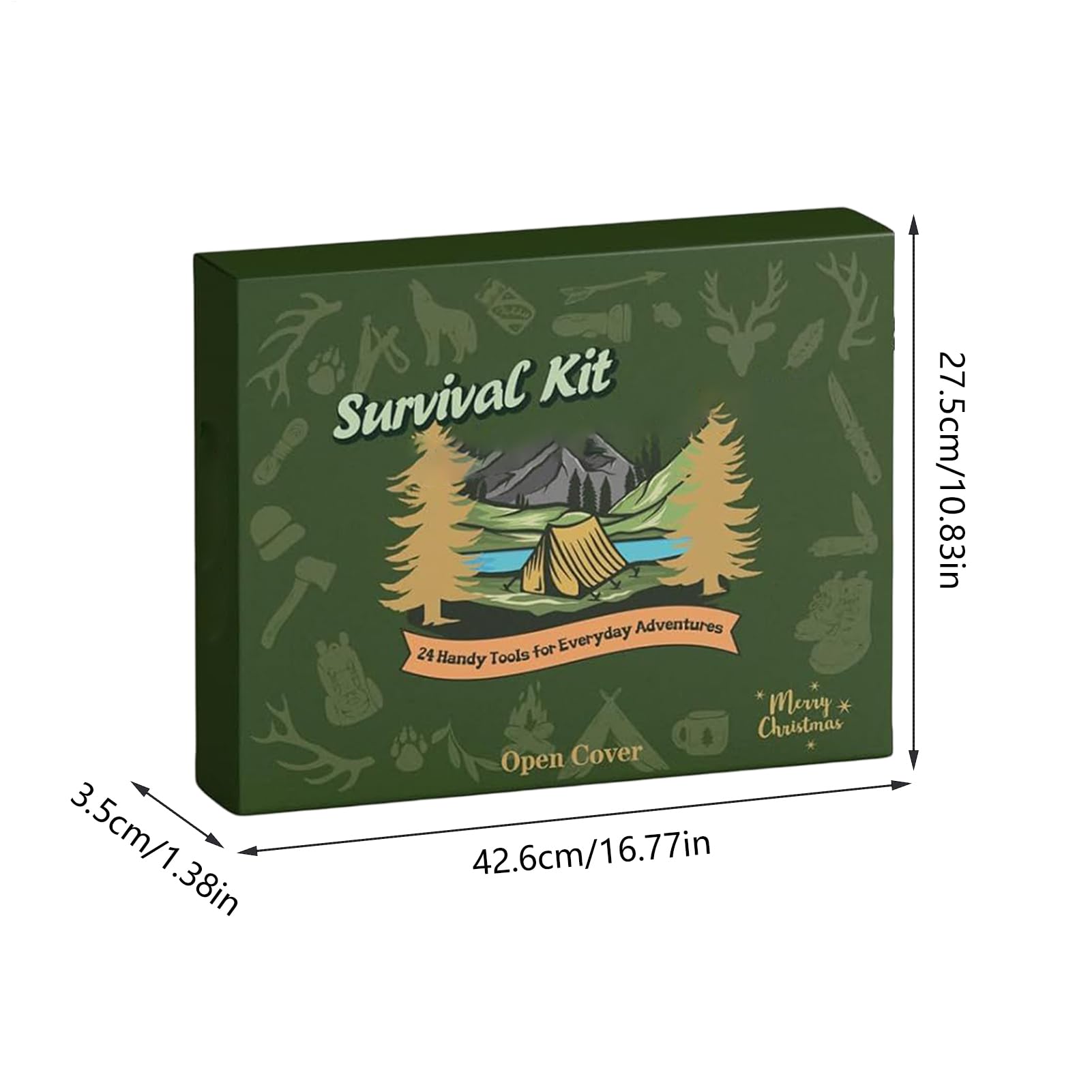 Survival Kit Advent | Adventskalender 24 Tage für Weihnachten | Überlebens-Gadgets für Wandern Camping Angeln Jagd | Männer Papa Outdoor Abenteuer
