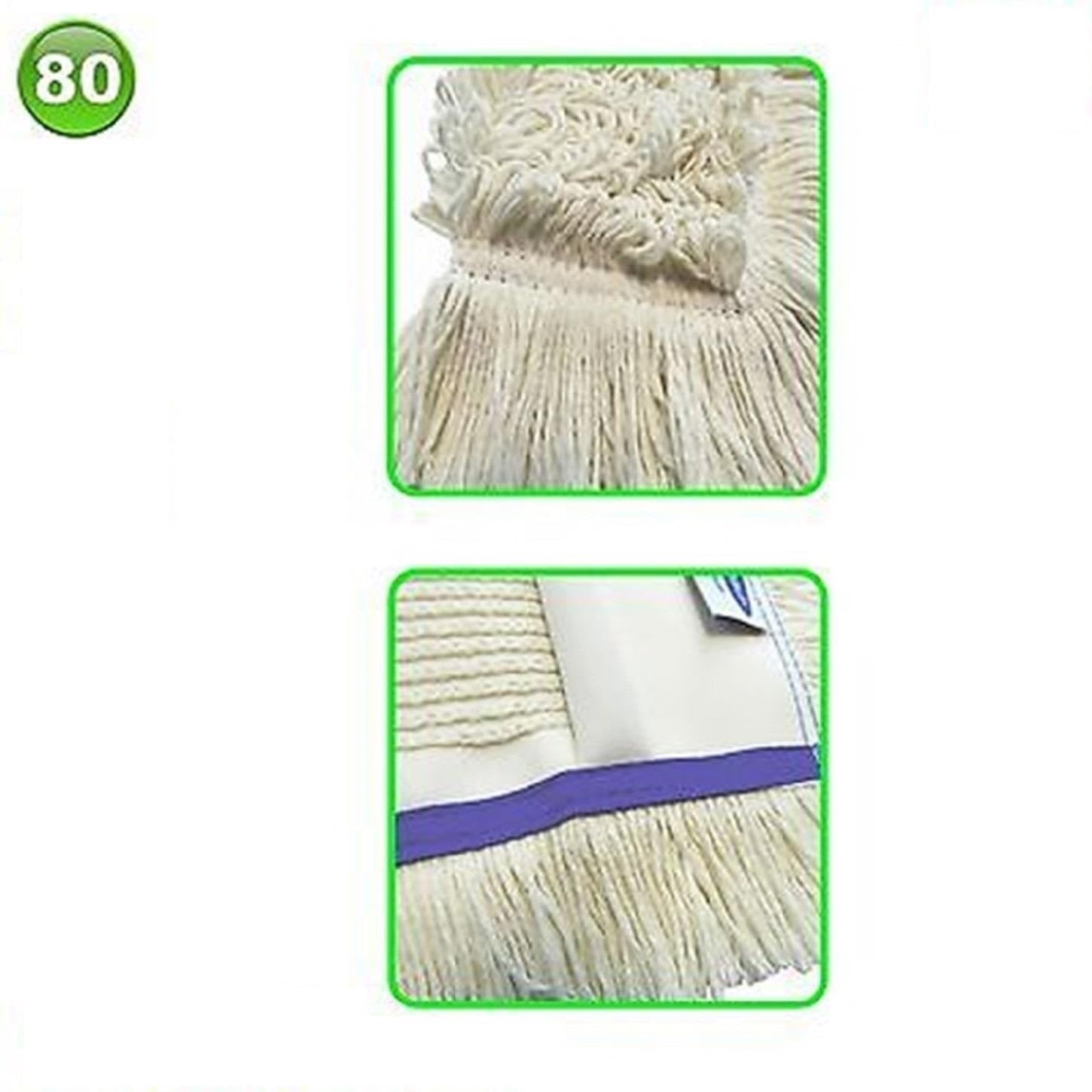 maxxi4you Wischmopp Set Premium mit Teleskopstiel 80 cm inkl. 5 x Wischmopp Baumwolle