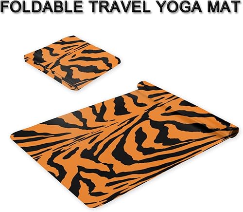 Miniatura 3 de Tapete de yoga plegable con estampado de cactus divertido para viajes, tapete de entrenamiento ligero, tapete de yoga antideslizante para el hogar,