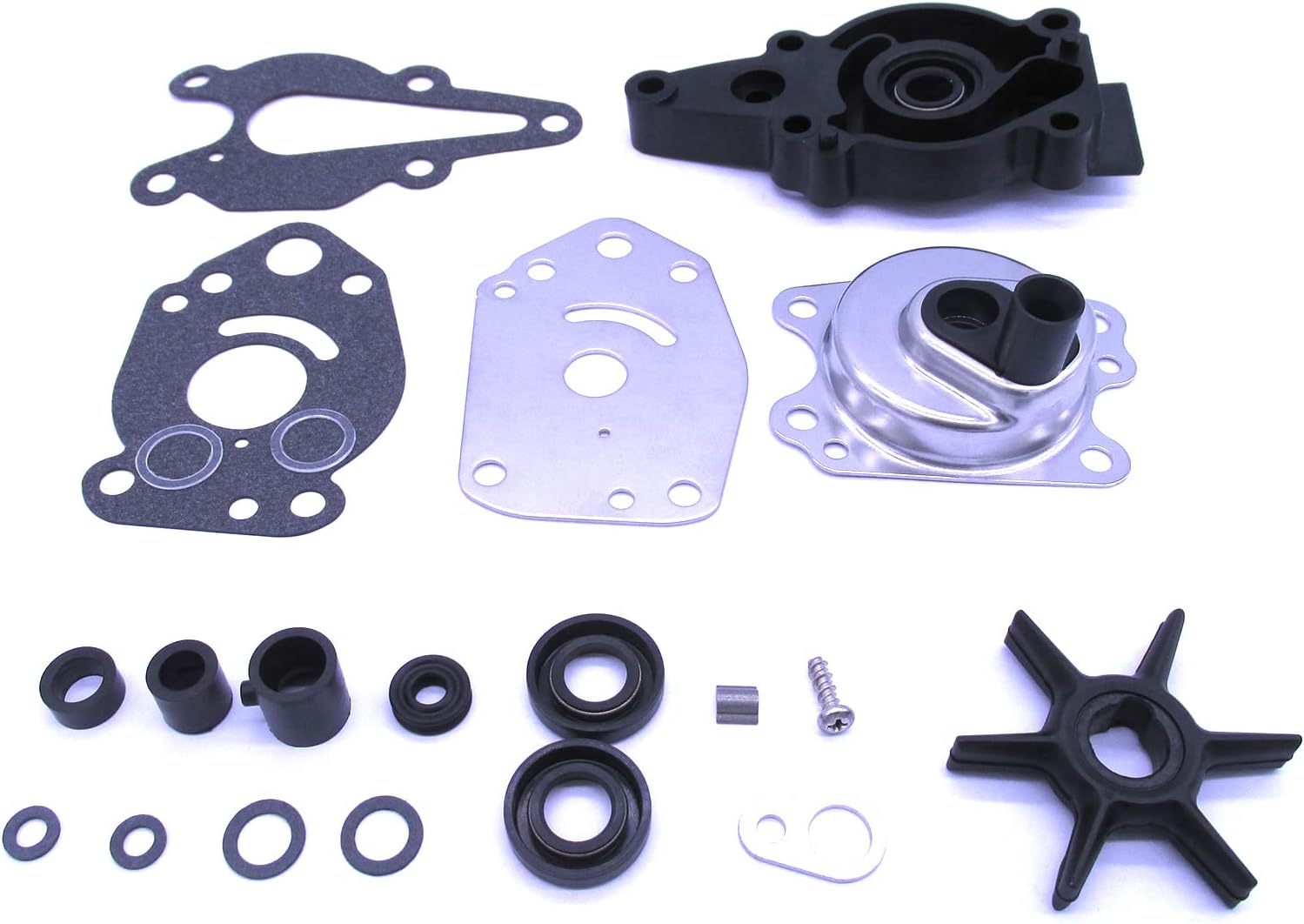 SouthMarine Boat Motor 46-42089A3 46-42089A4 46-42089A5 Water Pump Repair Kit with Housing for Mercury Mariner MerCruiser Force Sears 6HP 8HP 9.9HP 10HP XR10 13.5HP 15HP Outboard Engine