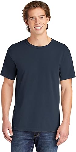 Comfort Colors Camiseta de manga corta para adultos, estilo 1717 Midnight Navy, Marina de medianoche