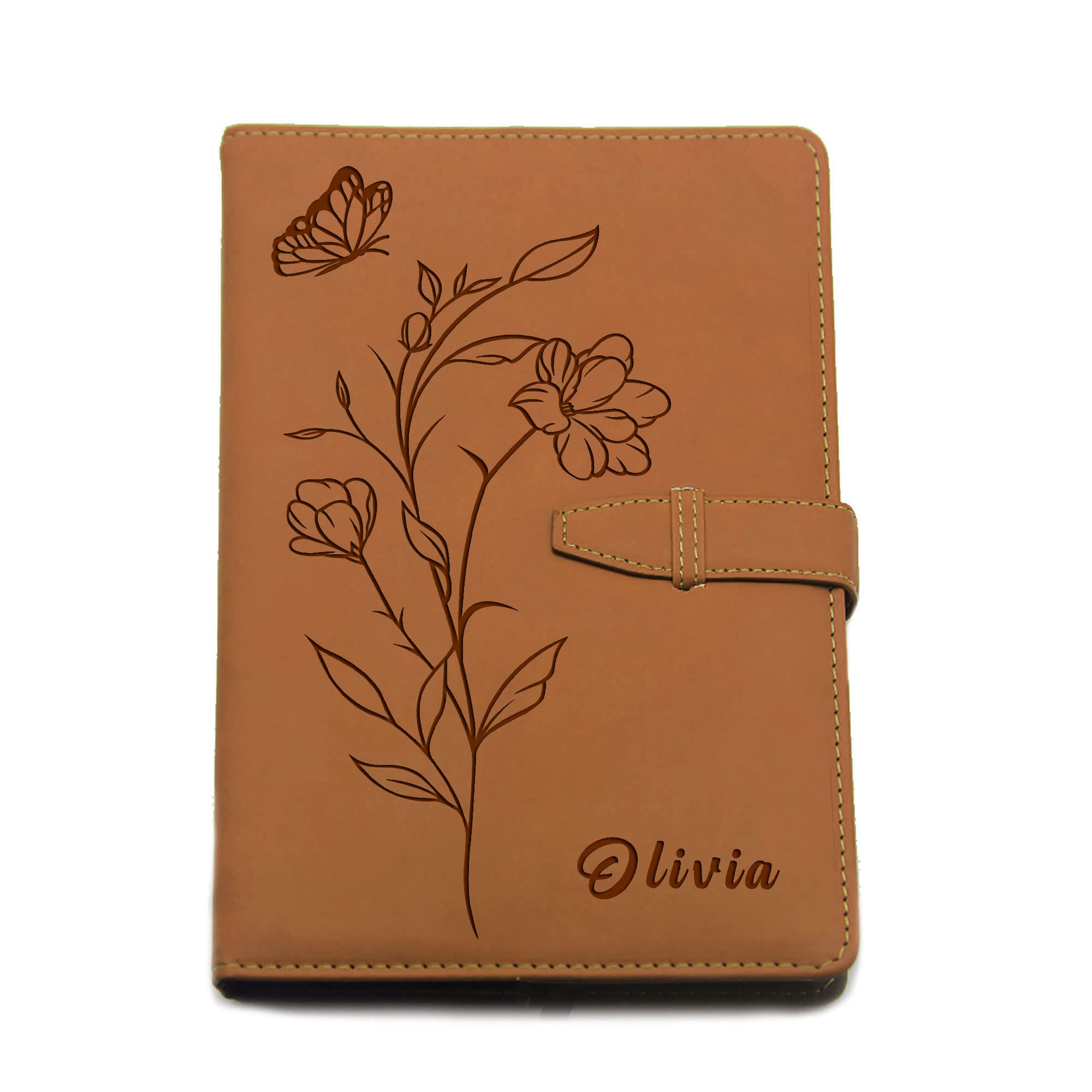 Personalised Journal Notebook Gifts for Women Men Diary Notebook Diary Business Diary Note Book Custom Gift for Him Her A5 PU Leather Notebook Stationary Gifts for Birthday Christmas(Brown Design 1)