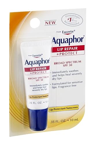 Aquaphor Lip Repair + Protect, SPF 30 de amplio espectro 0.35 oz (paquete de 12)