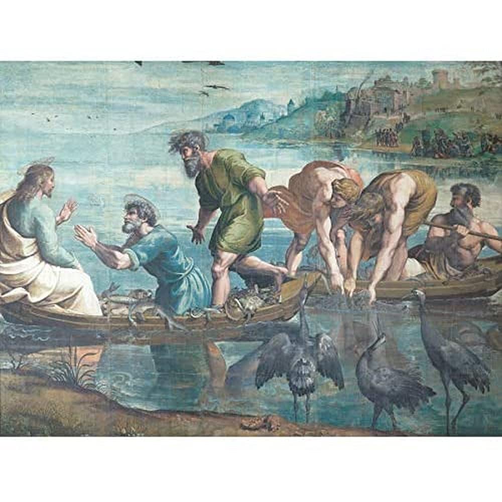 Raphael The Miraculous Draft Of Fishes Kunstdruck auf Leinwand, Premium-Wanddekoration, Poster