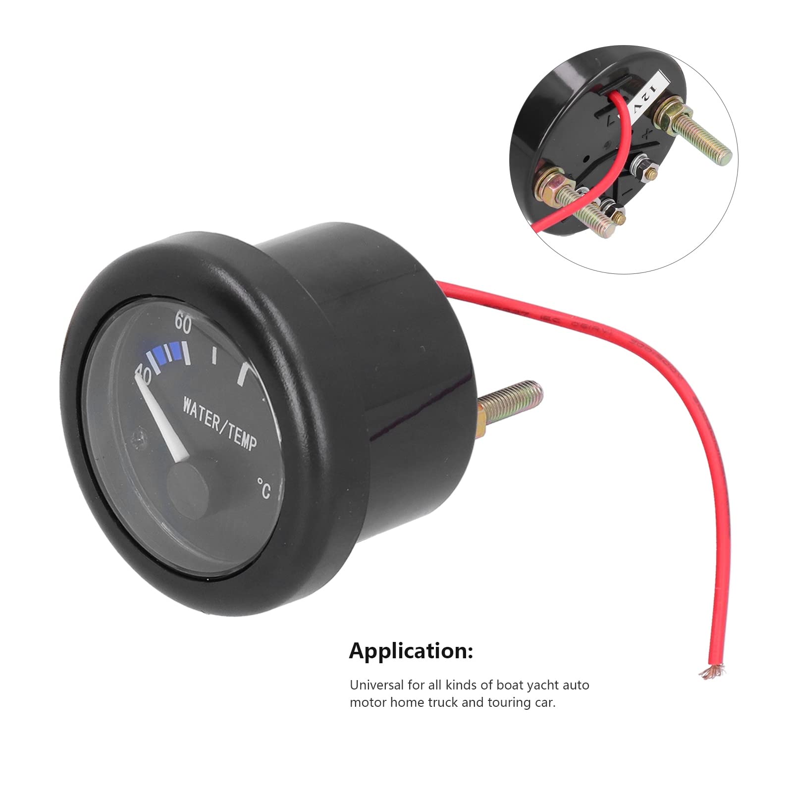 Meereswassertemperaturanzeige 40-120 ℃ LED-Hintergrundbeleuchtung mit Alarmsensor-Anzeigeleuchte 12 V