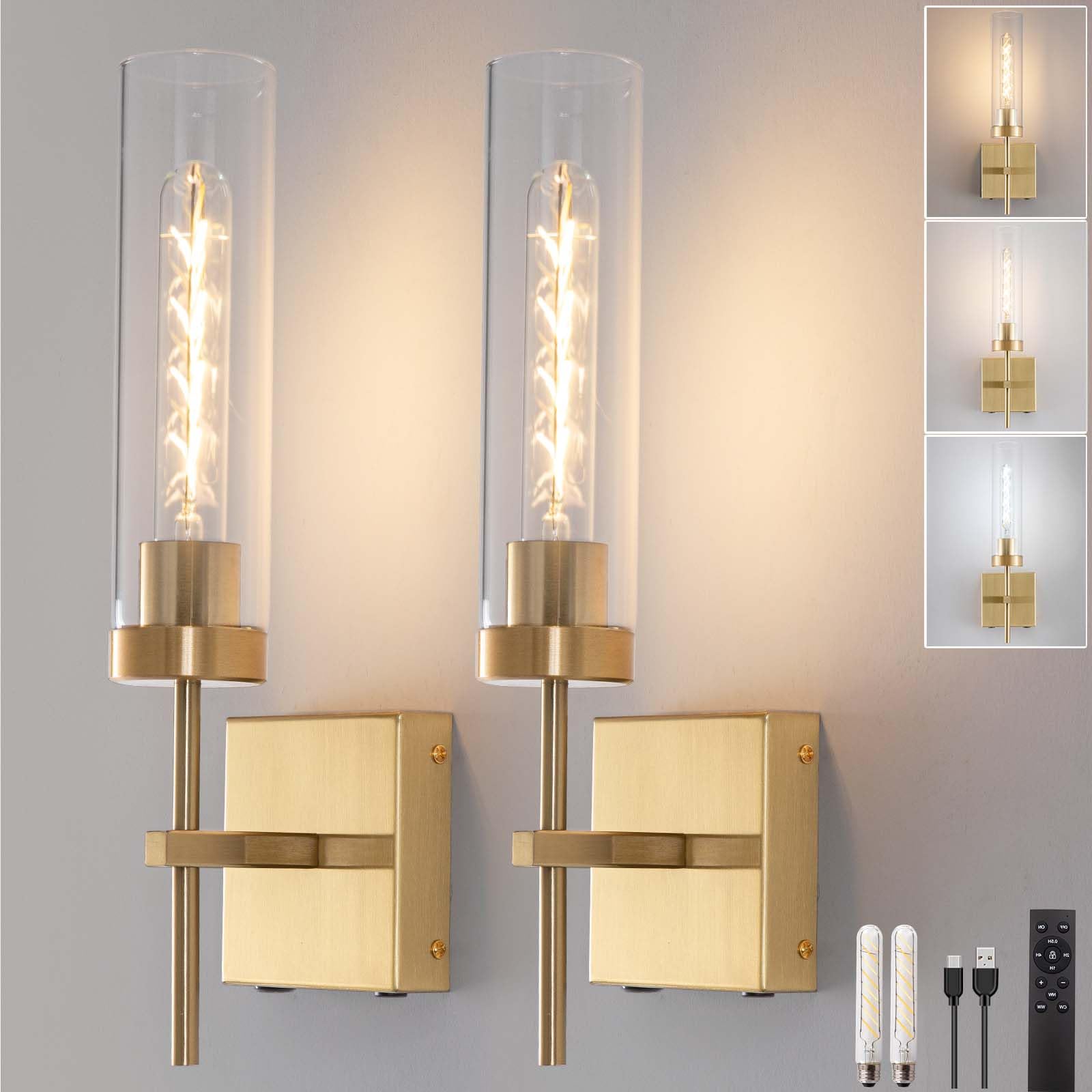 Photo 1 of Loiogohot Battery Operated Wall Sconce Set of 2