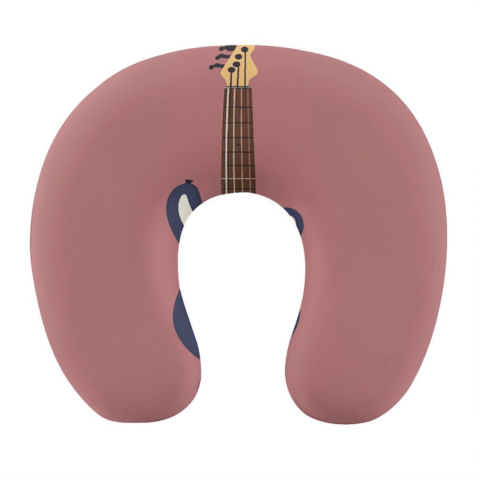 Gitarre Bass Musik Musikinstrumente Reisekissen Bequemes Reise-Nackenkissen U-Form Stützkopf zur Linderung von Müdigkeit Tragbare Kissen Geeignet für Flugzeuge Züge Selbstfahrende Autos