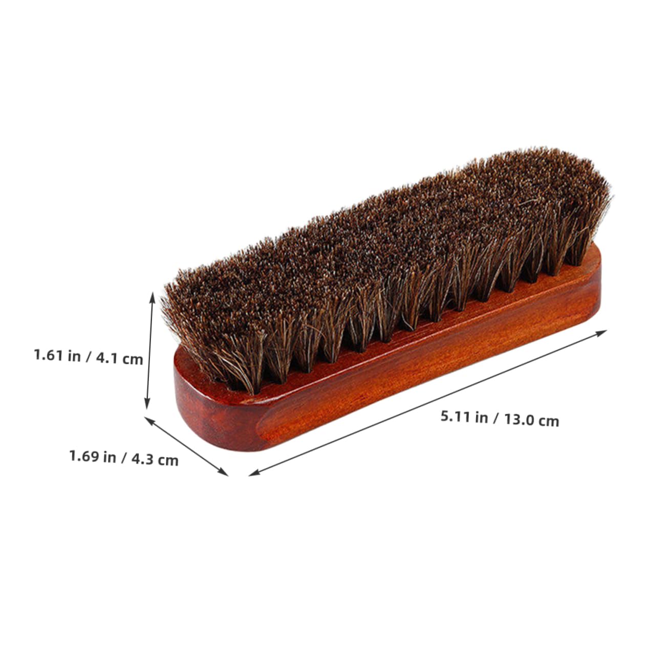 Healvian 5 Series Cepillo Limpiador De Pelo De Caballo De Madera Cepillo para Zapatos Cepillo De Limpieza Herramientas De Limpieza Prácticas Cepillo De Pelo De Caballo para 2 Piezas x 5