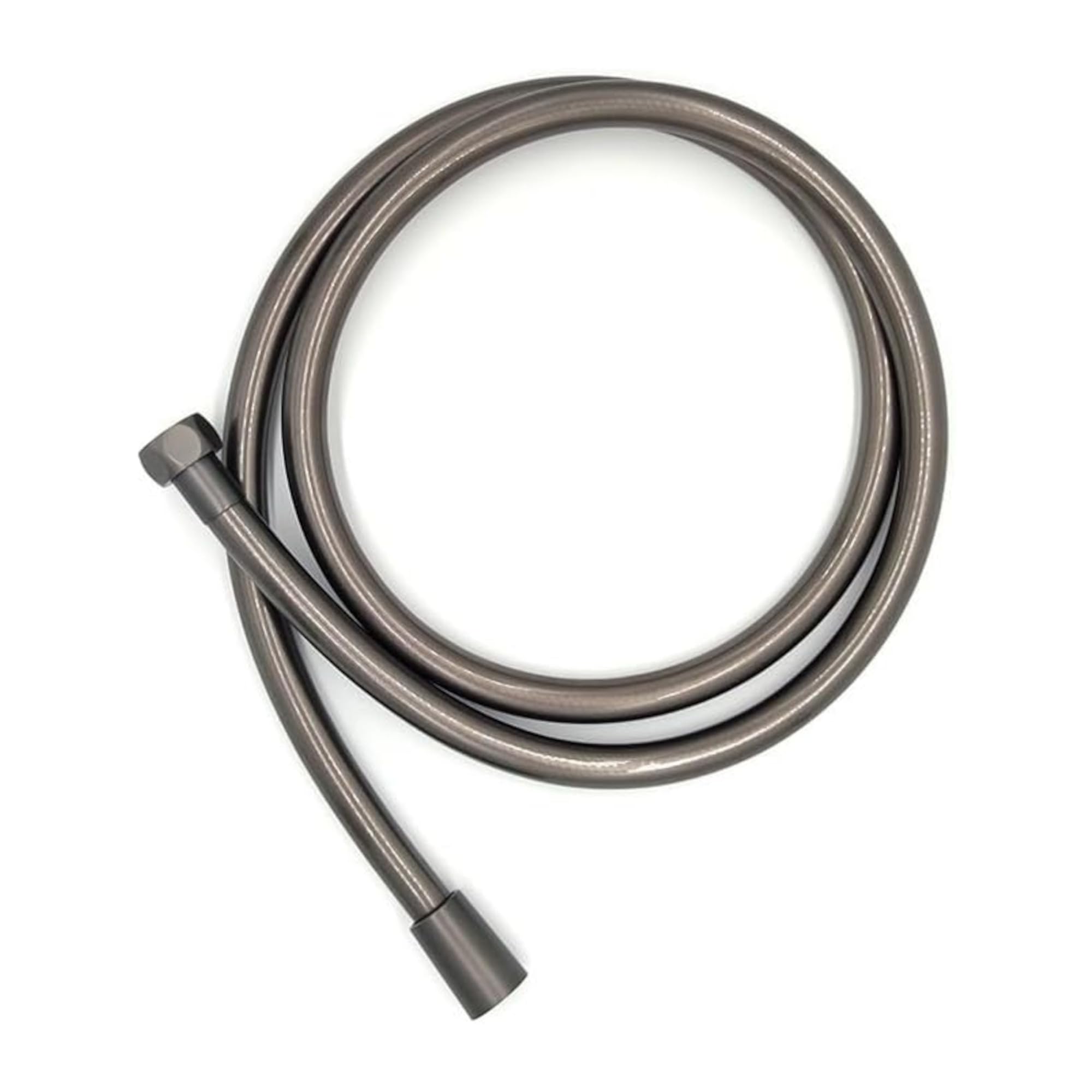 ENKI, H20, PVC Smooth Shower Hose 1.5m / 59 inch, Replacement Shower Pipe with Brass Connections, Flexible Anti-Twist, Gunmetal Grey