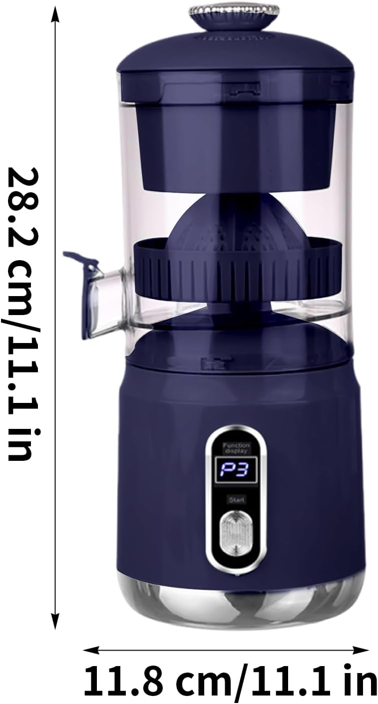 Electric Citrus Juicer, Automatic USB Rechargeable Squeezer, 12 Inches Juicer Machine with USB Cable, Portable Fruit for Grapefruit, Limes, Pomegranates, Vegetables, Countertop Kitchen, Home, B