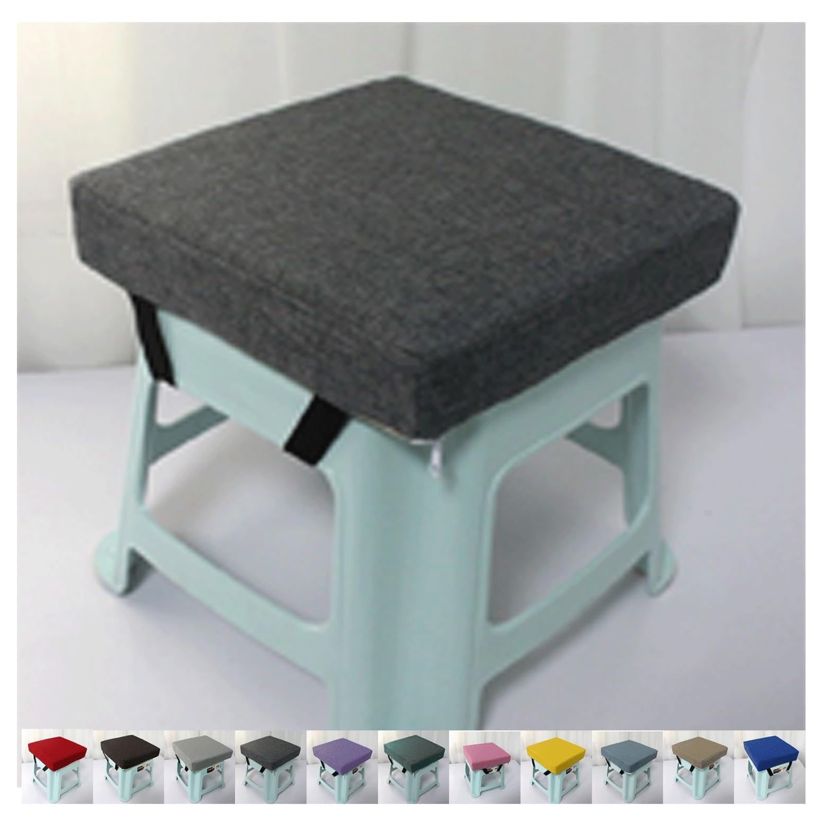 Sdnam Dark Gray Seat Pads For Dinin Chairs,25X25,28X28cm,30X30cm,35X35cm,24X34cm Adjustable Kitchen, Office And Garden Chair With Ties Non Slip Comfortable Cushion(,35X35x8cm)