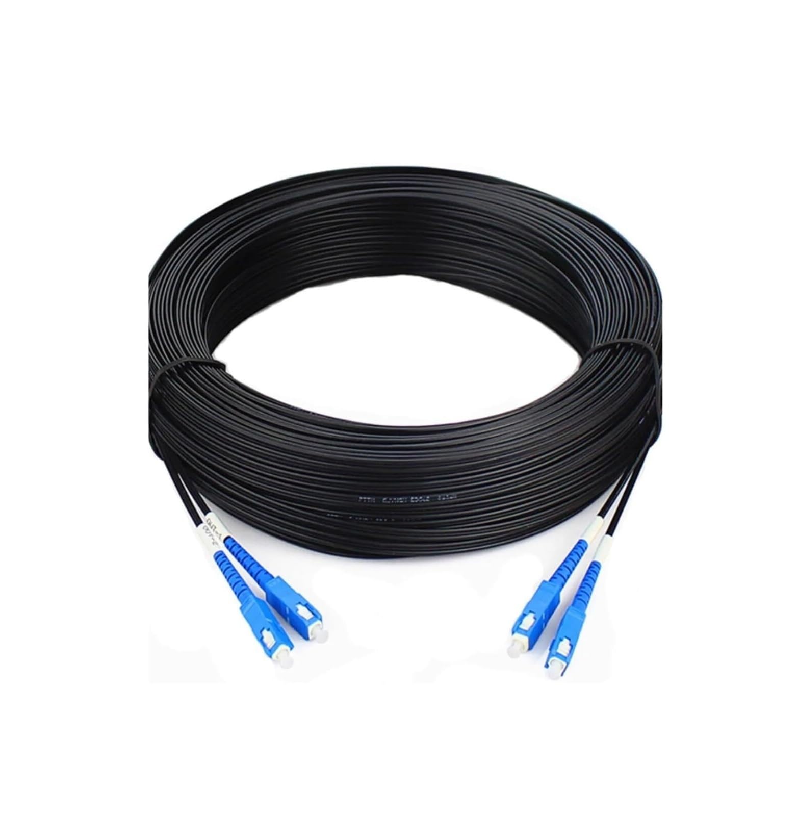 2-żyłowy wewnętrzny kabel połączeniowy światłowodowy - SC UPC jednomodowy, długość 150 m/200 m, 1310 nm-1550 nm, wytrzymały i elastyczny(Black,150M)