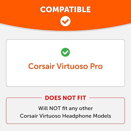 Miniatura 2 de WC Freeze Virtuoso Pro - Almohadillas de gel refrescante para auriculares Corsair Virtuoso Pro fabricadas por Wicked Cojines, mayor comodidad,