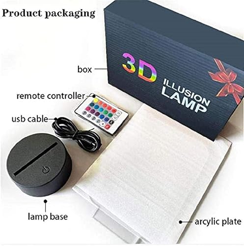 Miniatura 7 de BQQB Lámpara LED de anime, luz nocturna, luz de ilusión, Jujutsu Kaisen Ryomen Sukuna Yuji Itadori, lámpara 3D para decoración de dormitorio