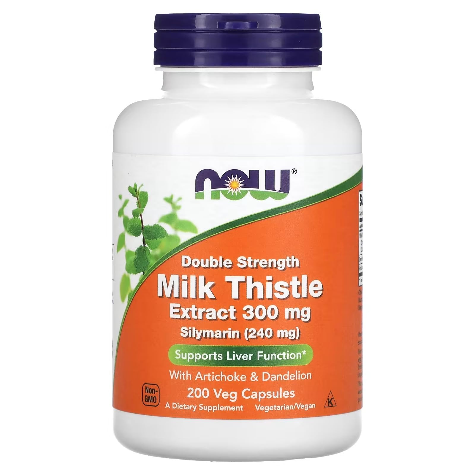 Now Food Milk Thistle Extract 300 mg Silymarin 240mg 200 capsules-image-14