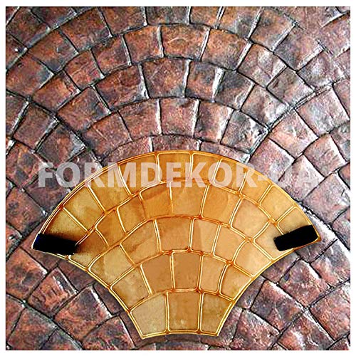 European Fan Mat Stamp Texturing Skin Slate Pattern Stone Decorative Concrete Cement Imprint Texture Stamp Mat poliurethane Stamping