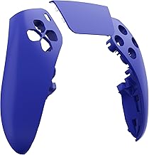 eXtremeRate Carcasa frontal izquierda y derecha con panel táctil compatible con controlador PS5 Edge, carcasa de placa frontal de repuesto azul para bricolaje, cubierta de almohadilla táctil
