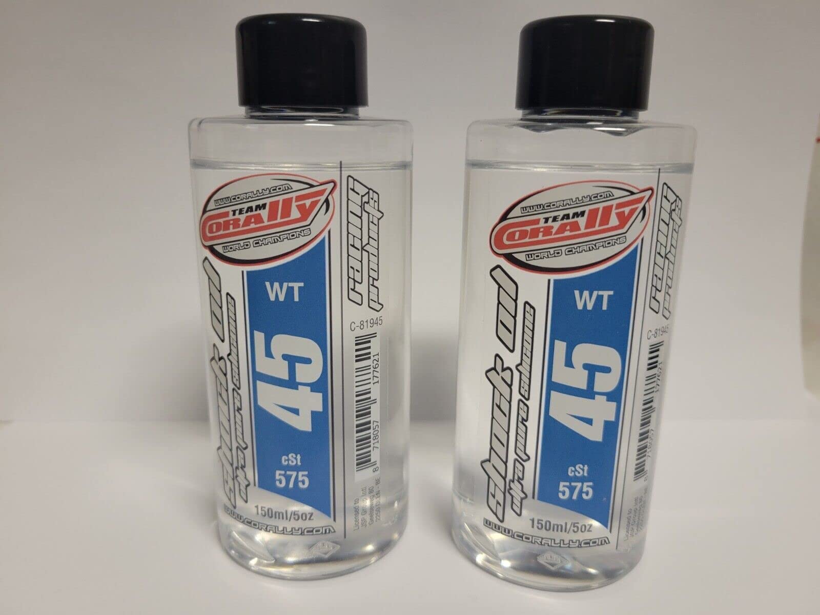 2 Bottles Huge 5OZ Team CORALLY 45WT 45 WT Silicone Shock Oil LOSI ARRMA ASSOCIATED Includes CHICAGOLAND RC Coupon