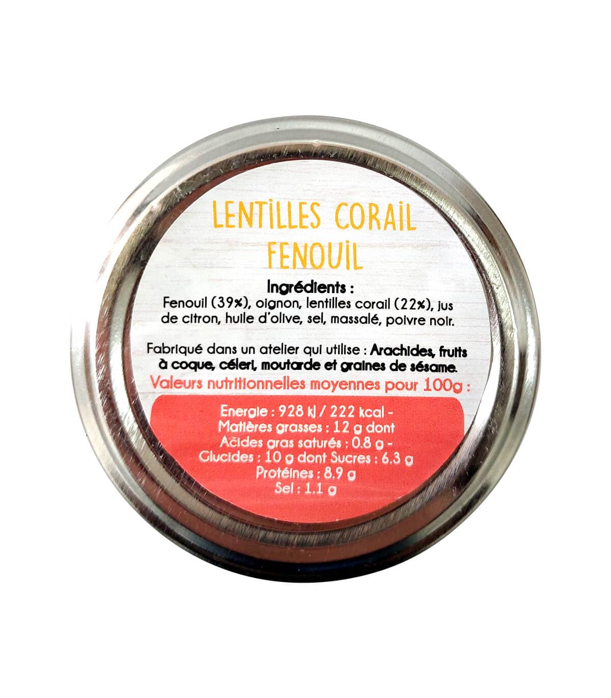 Sabarot - Tartinade Lentilles corail/Fenouil 105g