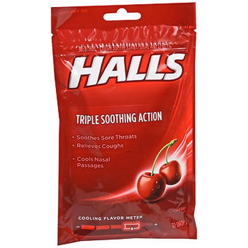 Halls Cough Drops Cherry - 28 Drops