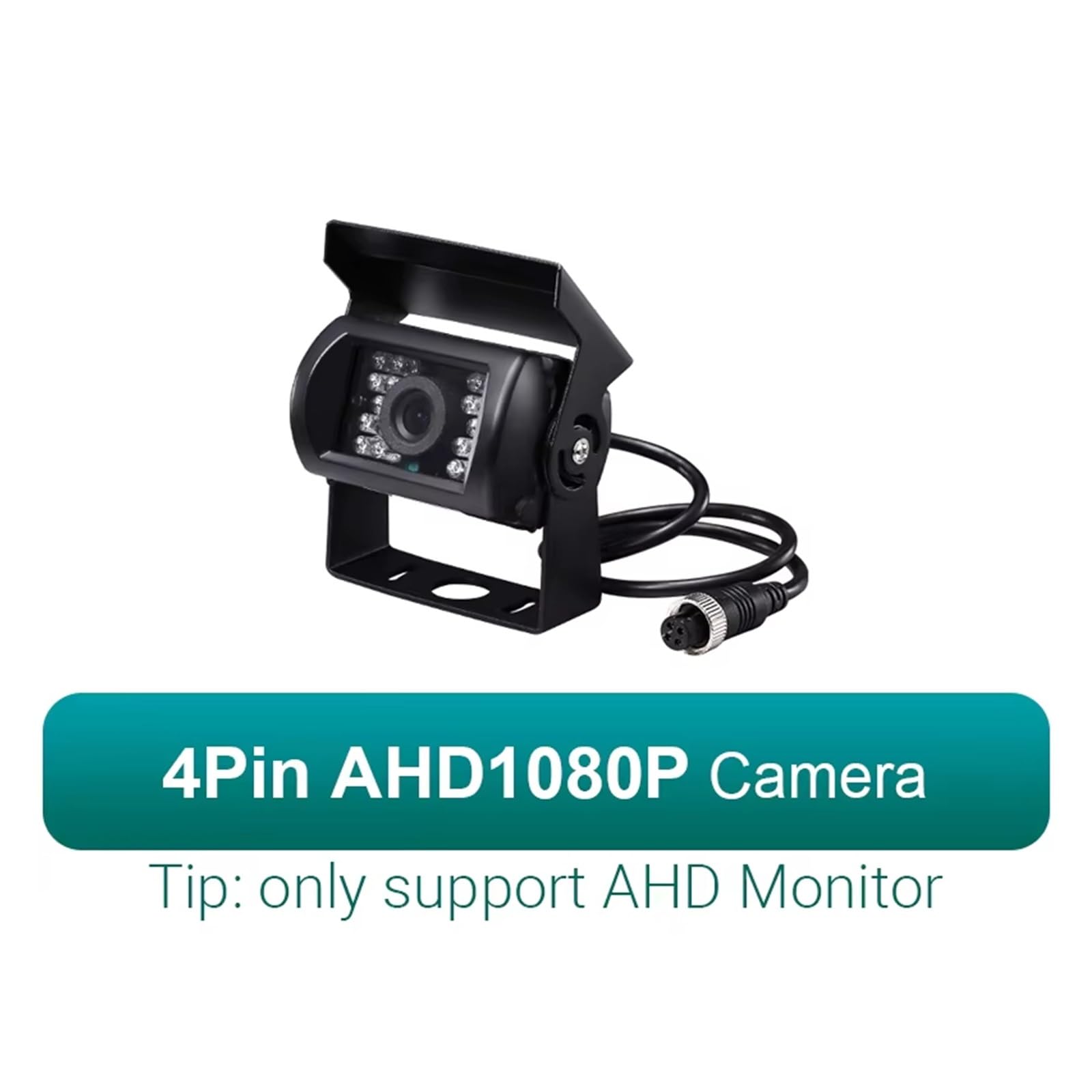 AHD 1080P Heavy Duty 18 LED IR Night Vision Telecamera posteriore per veicolo impermeabile per camion/rimorchio/pickup/camper camera retromarcia(AHD1080P 4Pin Camera)