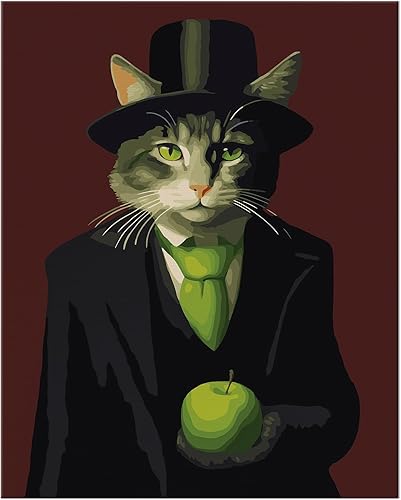 NiArt Pintura por números para adultos principiantes, pintura por números sobre lienzo para niños, kits de pintura al óleo sin marco para regalo,