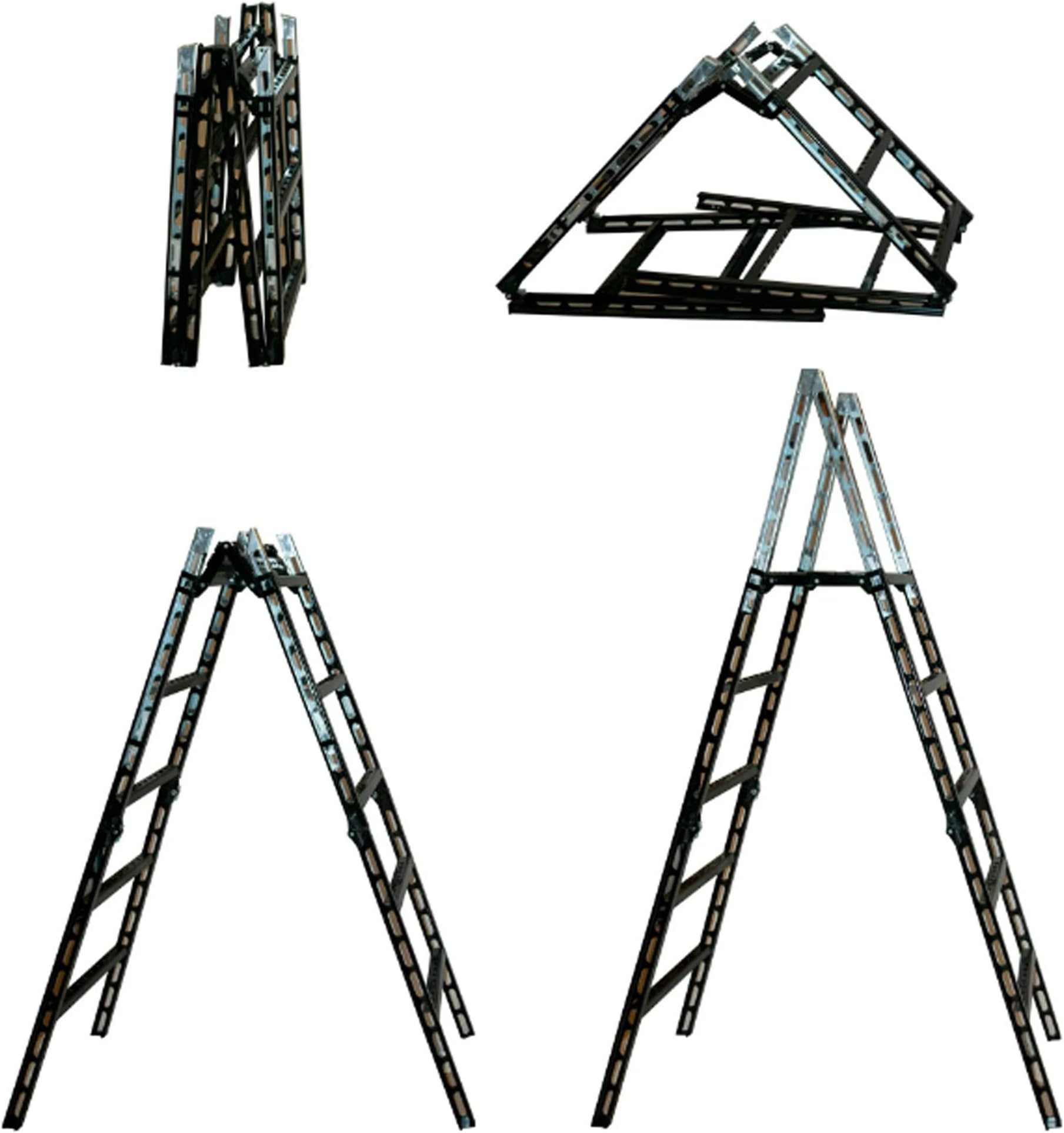 24001 Lightweight, Transport Folding Ladder, Makes Crossing Fences Safe and Easy Rugged Steel-Tube Construction, Supports up to 300lbs, One Size
