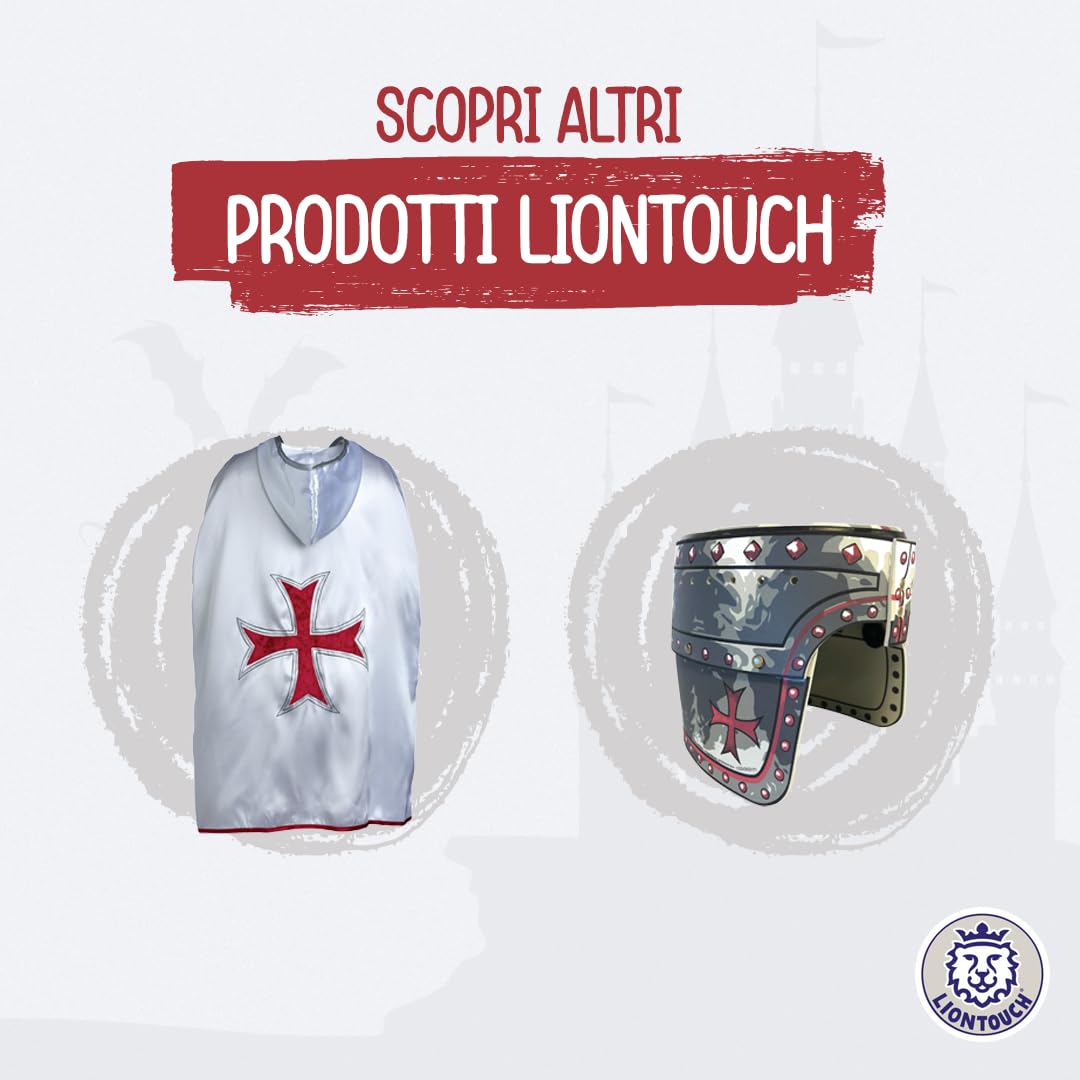 Liontouch Épée et Bouclier Chevalier Maltais 3-8 Ans Ensemble Imitation Médiévale Croix Rouge Armes Sûres Déguisement Garçons