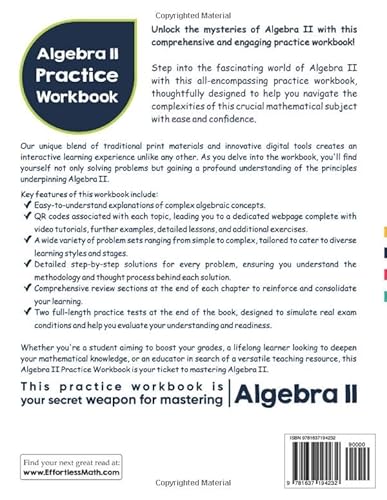 Algebra Ii Practice Workbook: The Most Comprehensive Review Of Algebra 2 thumb #1