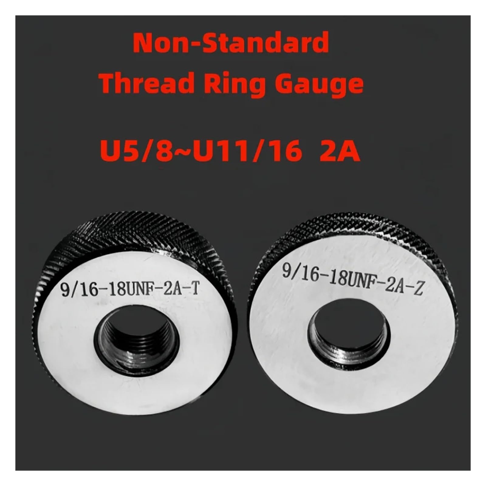 Calibre de rosca izquierda, Juego de 1 broca métrica no estándar precisión fina 2A UNC/F/EF/S 5/8-11/16(5I8-20UN-2A T Z)