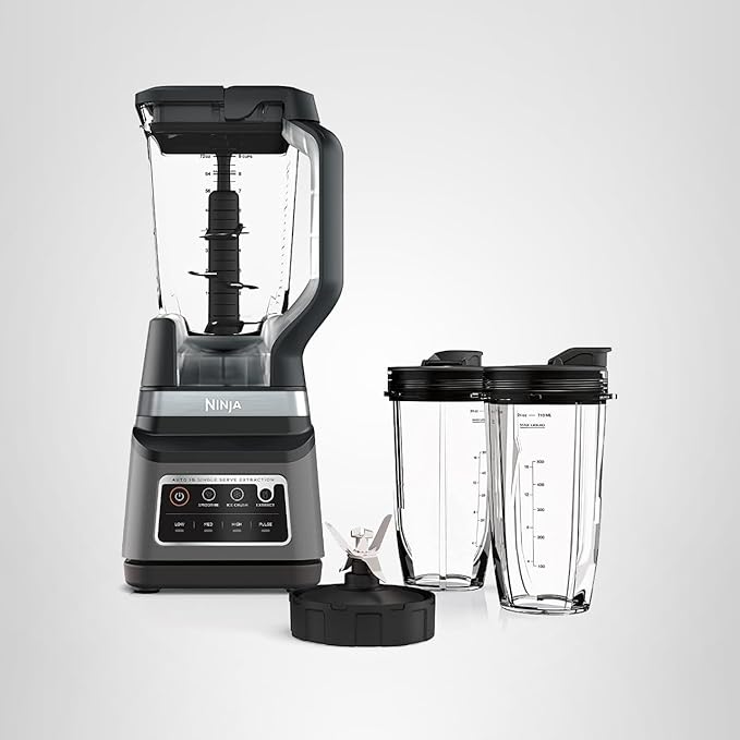 Ninja BN751 Professional Plus DUO Blender, 1400 Peak Watts, 3 Auto-IQ Programs for Smoothies, Frozen Drinks & Nutrient Extractions, 72-oz. Total Crushing Pitcher & (2) 24 oz. To-Go Cups, Black