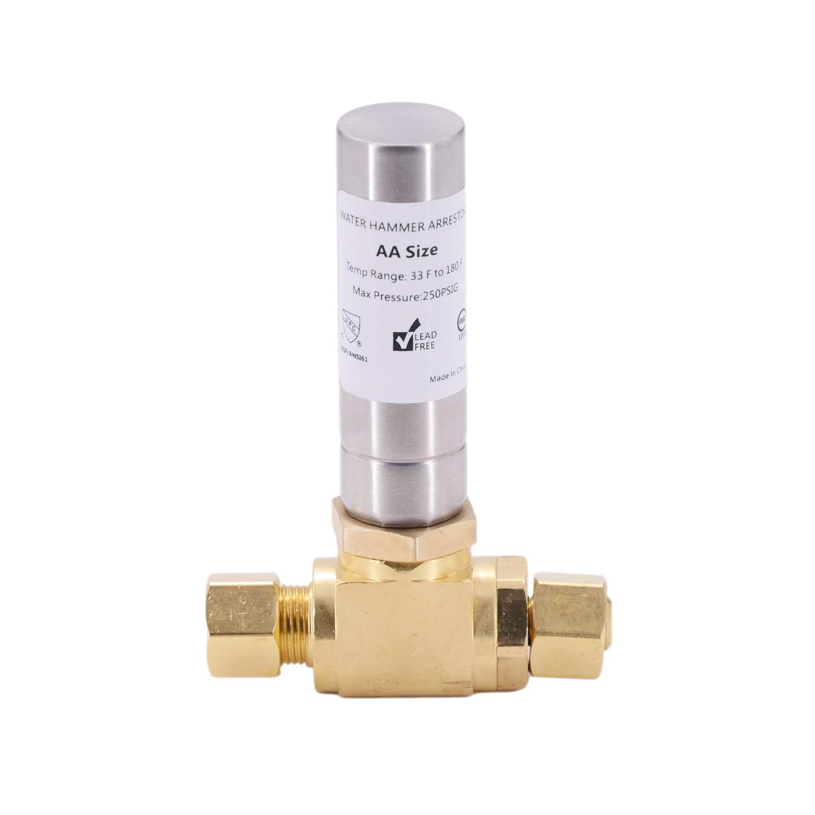 sicoince Water Hammer Arrestor For Dishwasher and Toilet 3/8 Inch Male Compression and 3/8 Inch