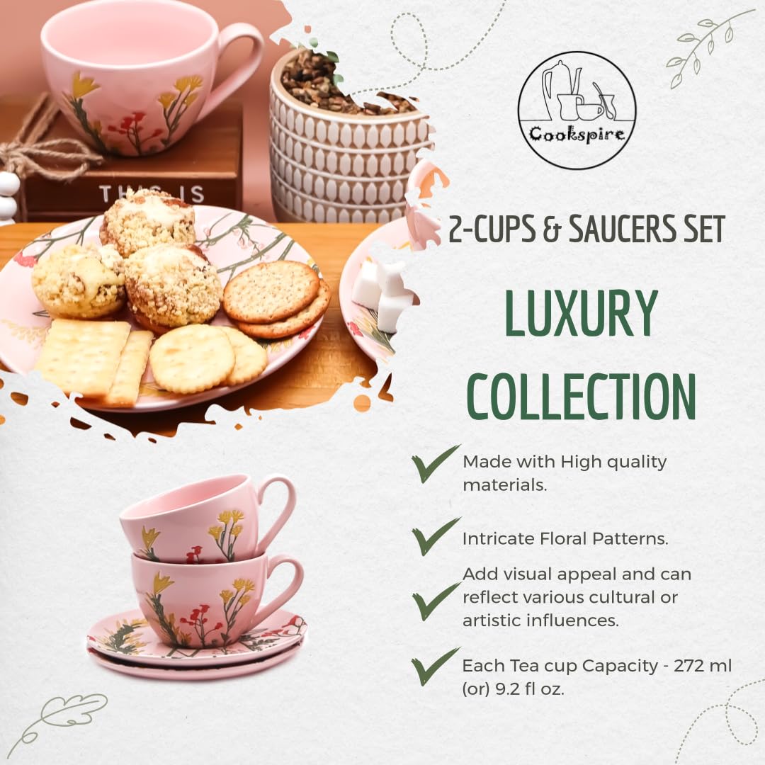 Amazon.com | 2 Piece Durable Porcelain Cup and Saucer (275 ml/ 9.2