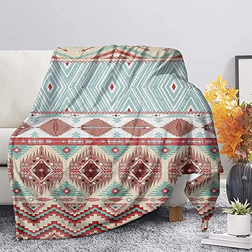 Jeiento Throw Blanket Aztec Southwestern Navajo Girls Blanket Fleece Blanket Soft Warm Bed Blanket For Travelling Camping Sofa 59.1X78.7 In #TOP16