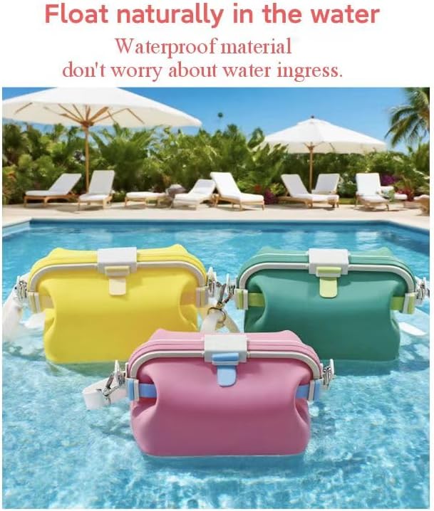 Small Waterproof Bag Swimming Bag Used for Beach and Water parks, Food and Cosmetics Silicone Storage Bags