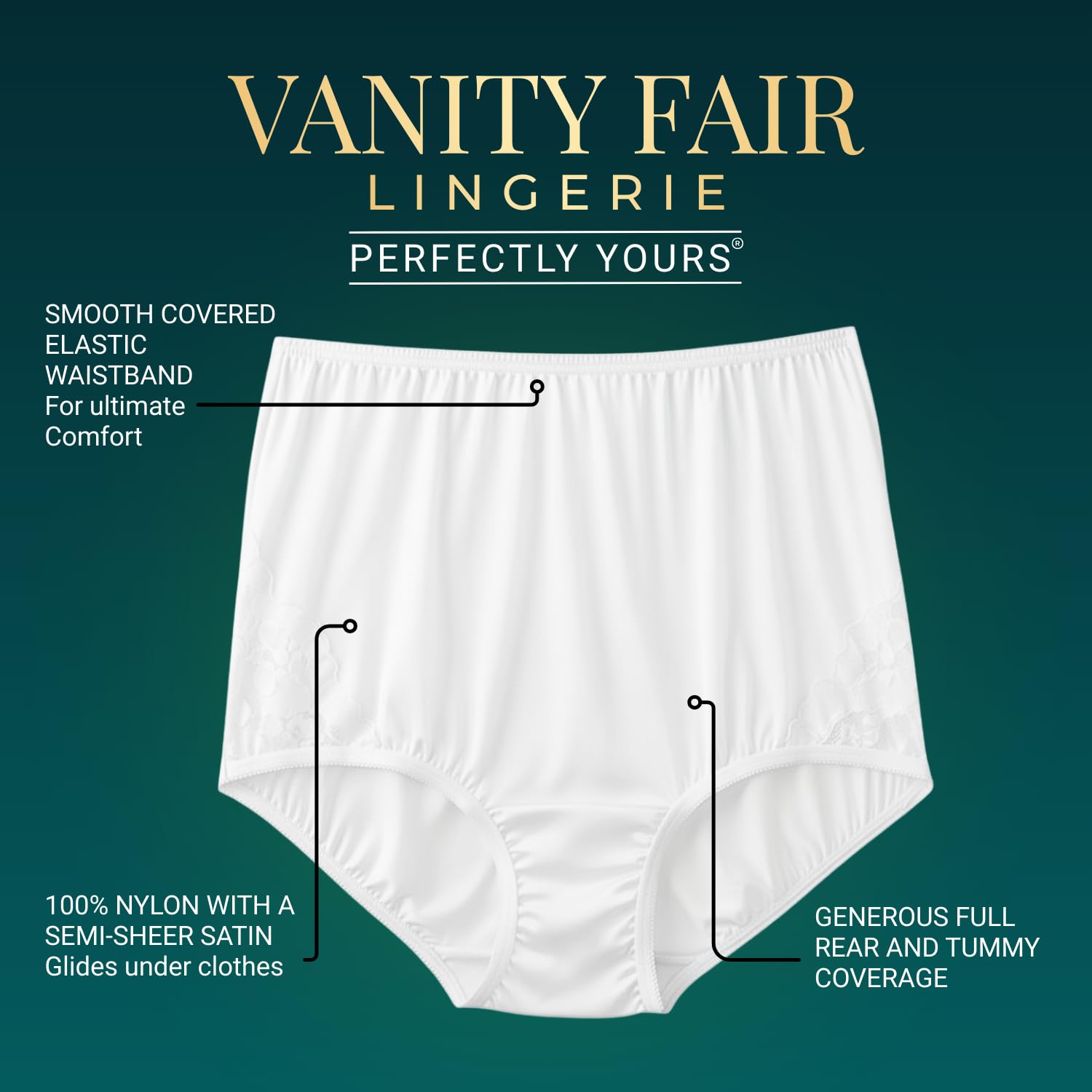 Vanity Fair Krótkie Kobiety Idealnie Twoje majtki z wysokim stanem